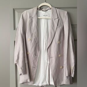 Babaton Light Lilac-Pink Double-Breasted Blazer